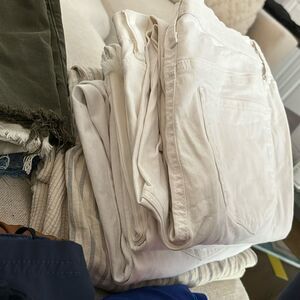 RESELLER- 5 pairs of white pants